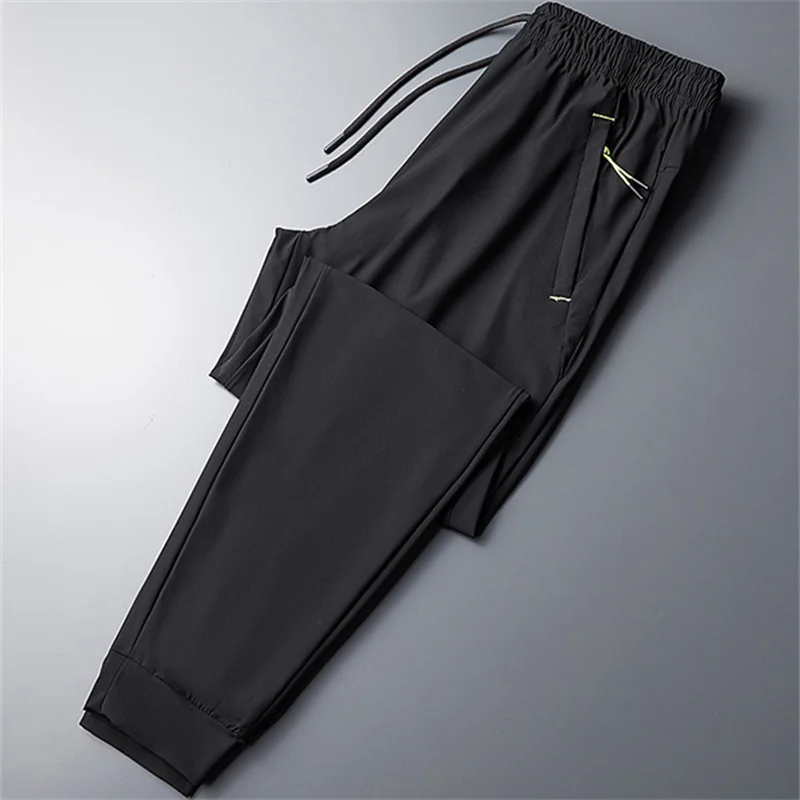

Cool Men Plus Szie Sweatpants Fashion Casual Stretch Pants Male Big Size 7XL 8XL Summer Trousers Black Grey