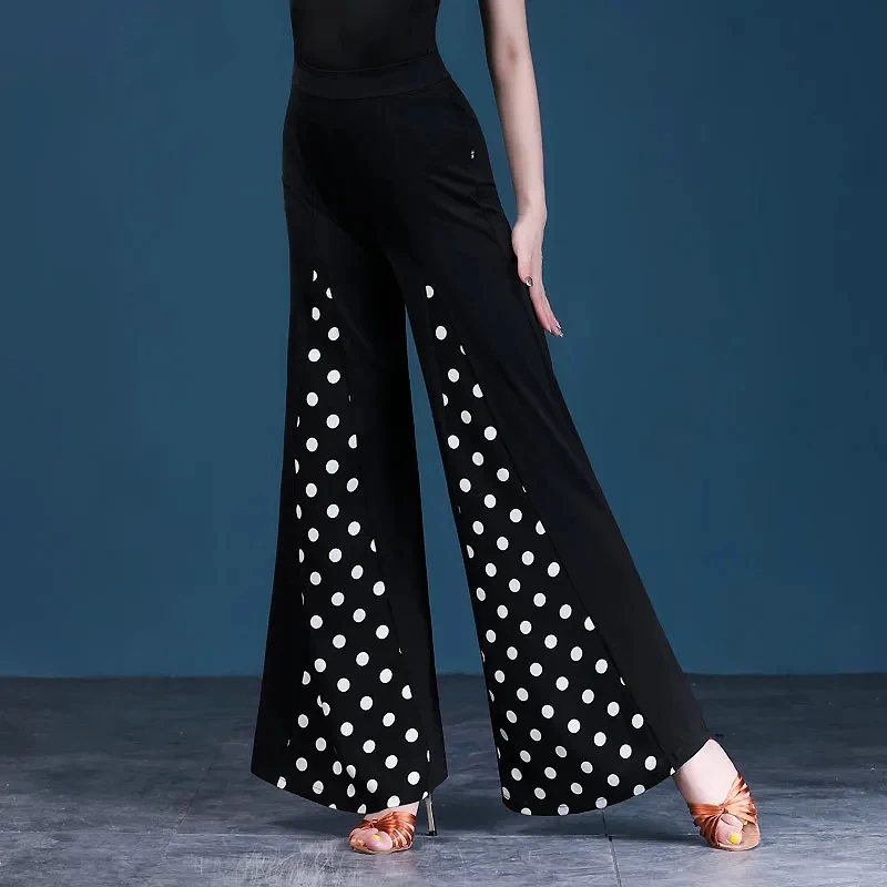 Pantalones De Baile Latino Para Mujer - Con Flecos, Elásticos, Para Tango, Salsa, Práctica Y Fitness