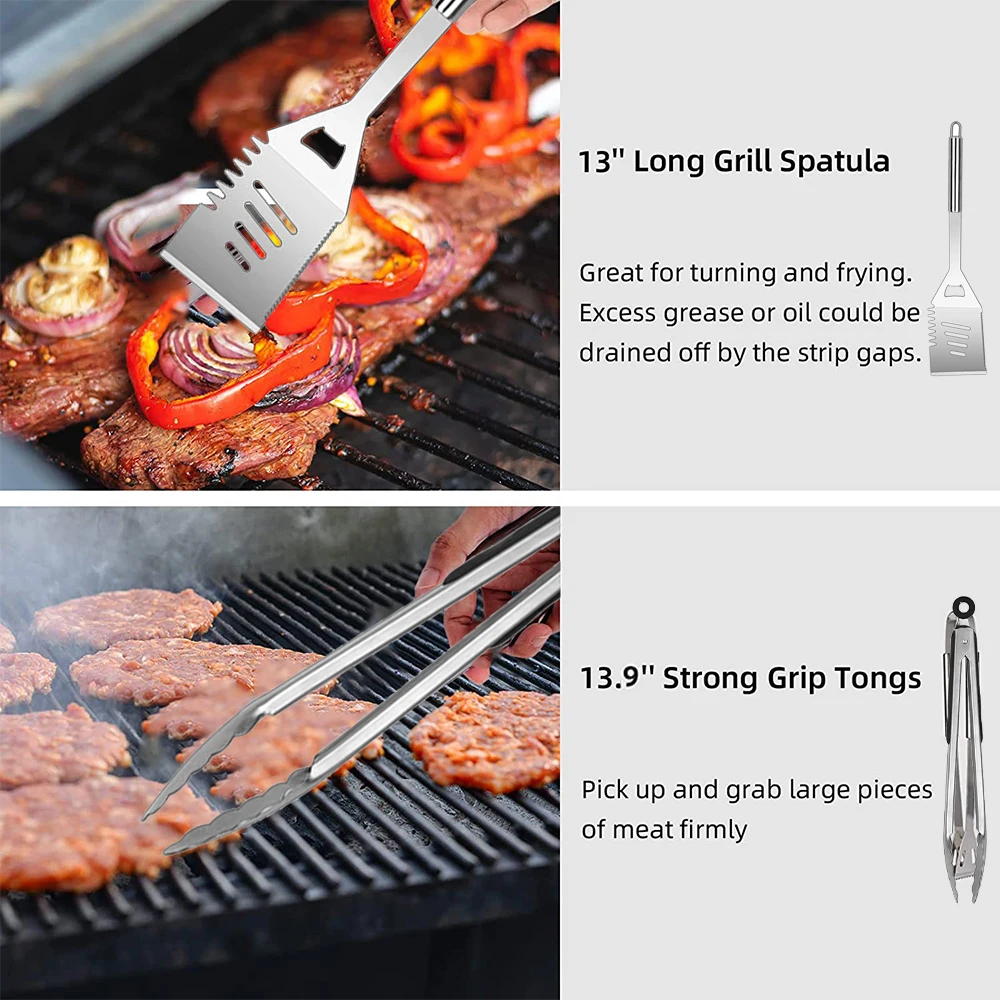  BBQ Grill Accessories, 27PCs BBQ Tools Set, Stainless