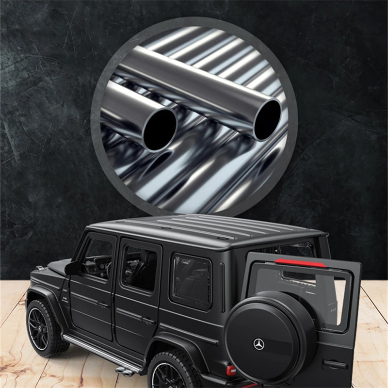 1:32 Benzs G63 G65 SUV Alloy Car Model Diecast Metal Off-road Vehicles Car Model Simulation Sound and Light Collection kids Gift 5