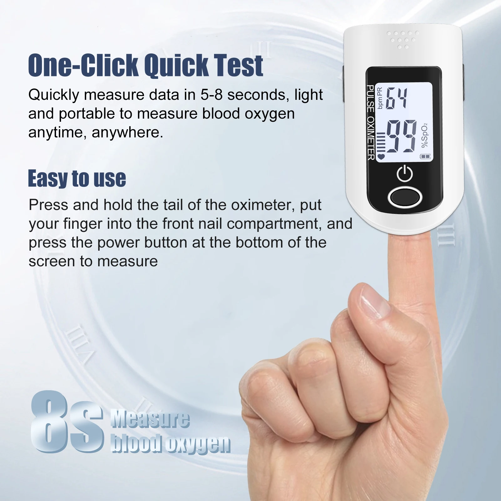 Digital finger pulse oximeter OLED Medical Pulsioximetro SPO2 PR PI