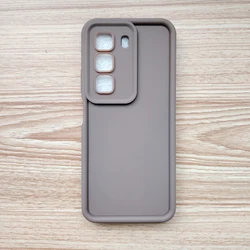 Luxury Candy Matte Soft Cover - Anti - Fall Protection Phone Case for Infinix hot 60i (TY brown)