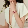 EUTOUR 2025 Spring Arrival Red White Concept Jewelry Watch Resin Material Grace Lady Girl Elegant E059 Magnet Watch Bracelet 4