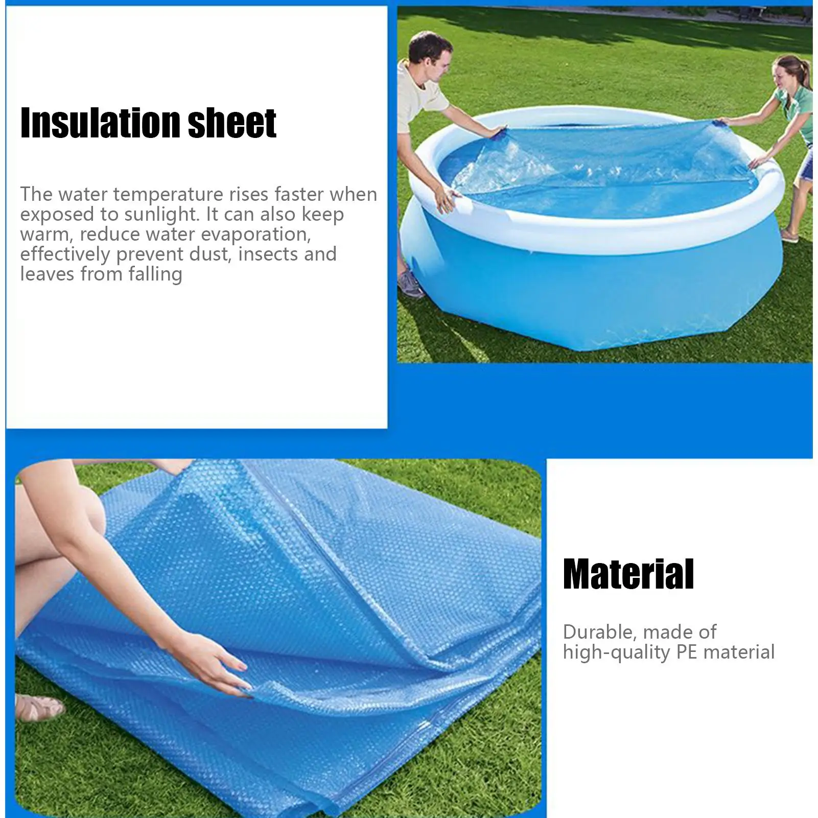 2025 Solar Pool Cover Rectangle/ Round Solar Blanket For Pools Inground Aboves Ground Swimming Pool Solar Cover Solar Covers