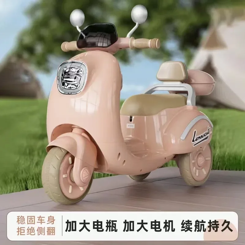 Children's Electric Motorcycle Tricycle Boys and Girls Ride Toy Car Electric Car Can Be Remote Controlled Battery