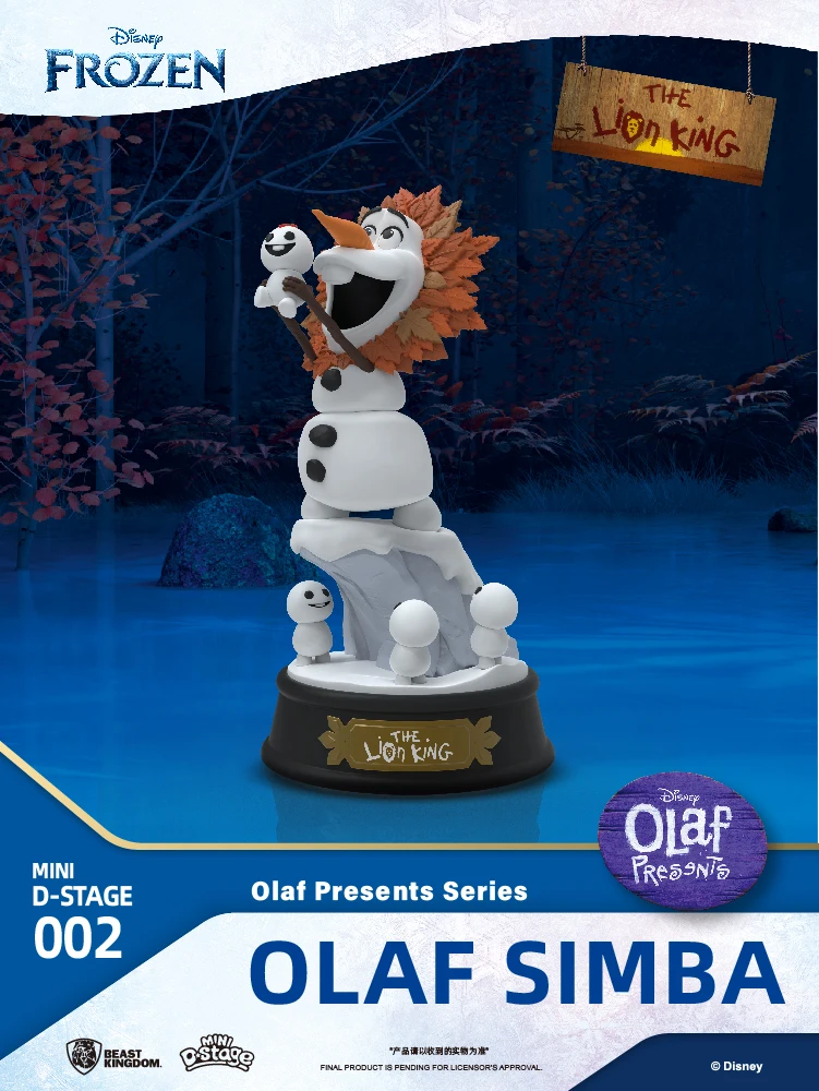 thumbnail image 1 of 2024 Disney Frozen Olaf Tell Story Cosplay La Sirenita Aladdin Simba Adornos de escritorio hechos a mano Lindos juguetes de regalo de cumpleaños, 1 of 5