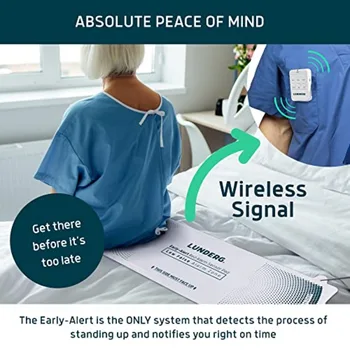 Lunderg Early-Alert Bed Alarm Pad - Pager t Included - Wireless Pad with Pre-Alert Smart Techlogy - Make Life so Much Easier 4