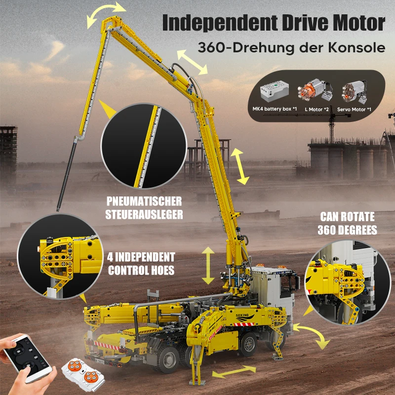 技術構築キット、リモートコントロールとモーターを備えた技術空気圧