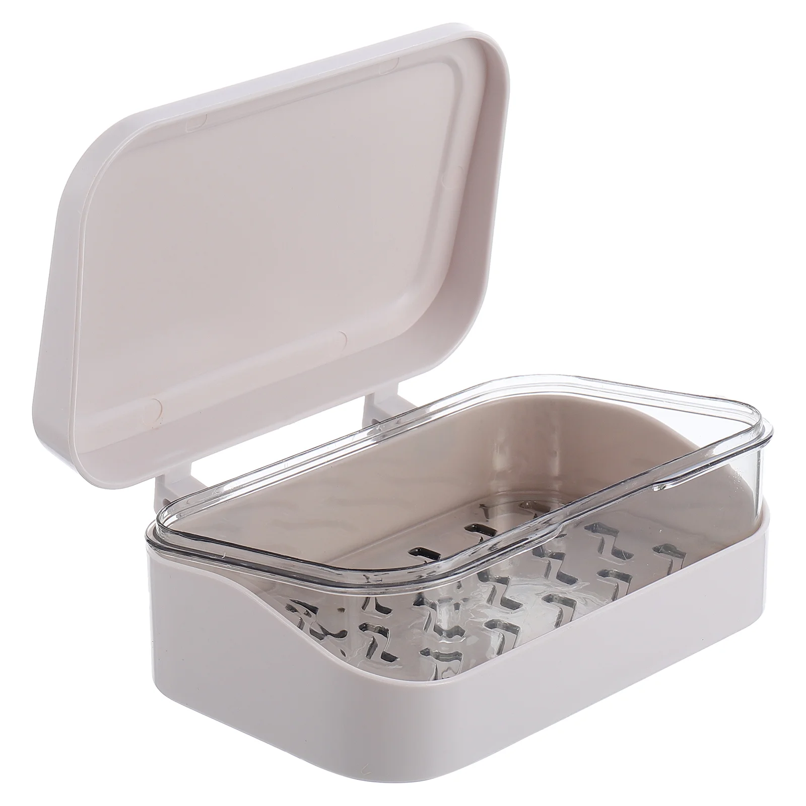 

Soap Dish Container Storage Case Holder Rack Draining Abs Bathroom Travel