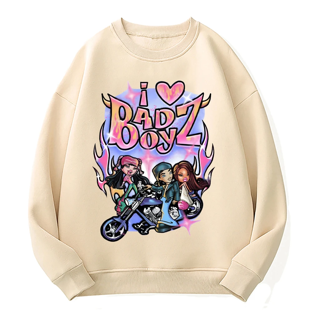 

Bratz Letter Print Hoodie Autumn Winter Sweatshirt Unisex Men and Women's Casual Fashion Sweatshirts Long Sleeve y2k Cartoon Top