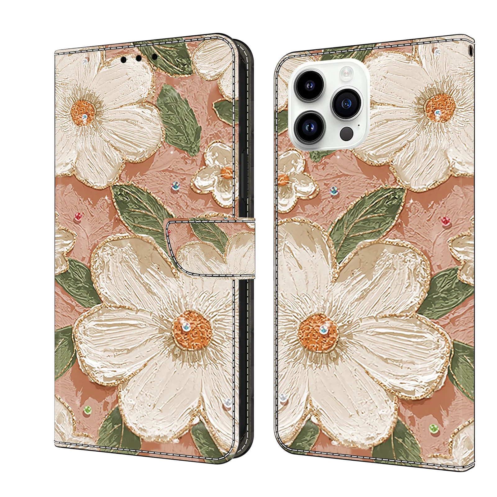 3D Magnetic Flip Leather Wallet Case with Enhanced Durability
