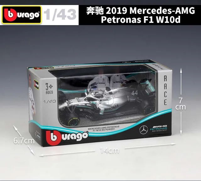 2021 Mercedes AMG Racing W12/W10 F1 Car Diecast 1:43 Scale Metal F1 Car Formulaa 1 Model Car Alloy Toy Car Collection Kid Gift 5