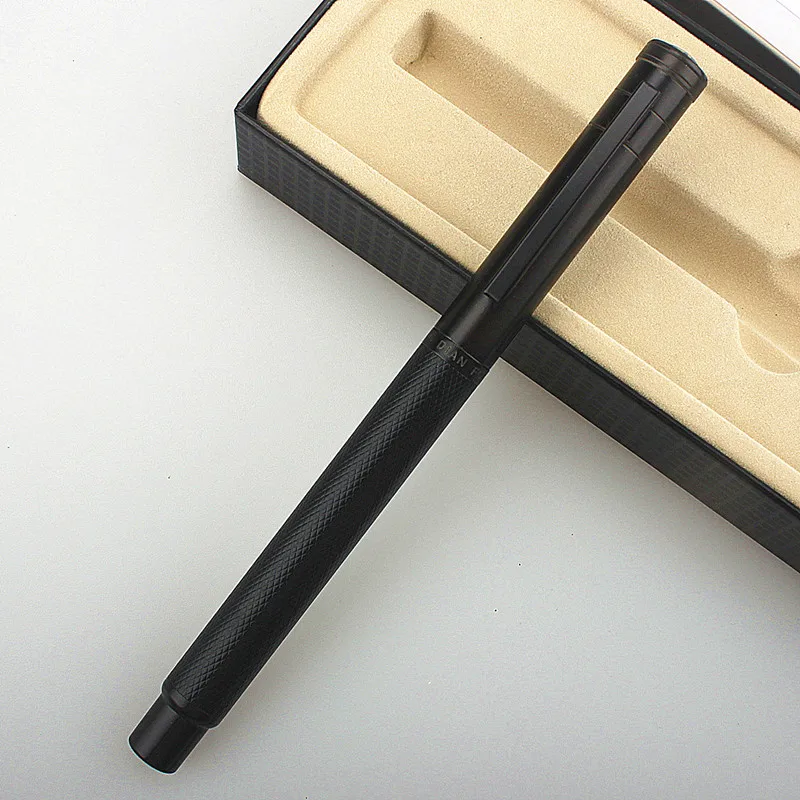 Hongdian Black Forest Fountain Pen Matte Black Titanium EF/F Nib Office School Supplies Writing Smooth Ink Pens High quality