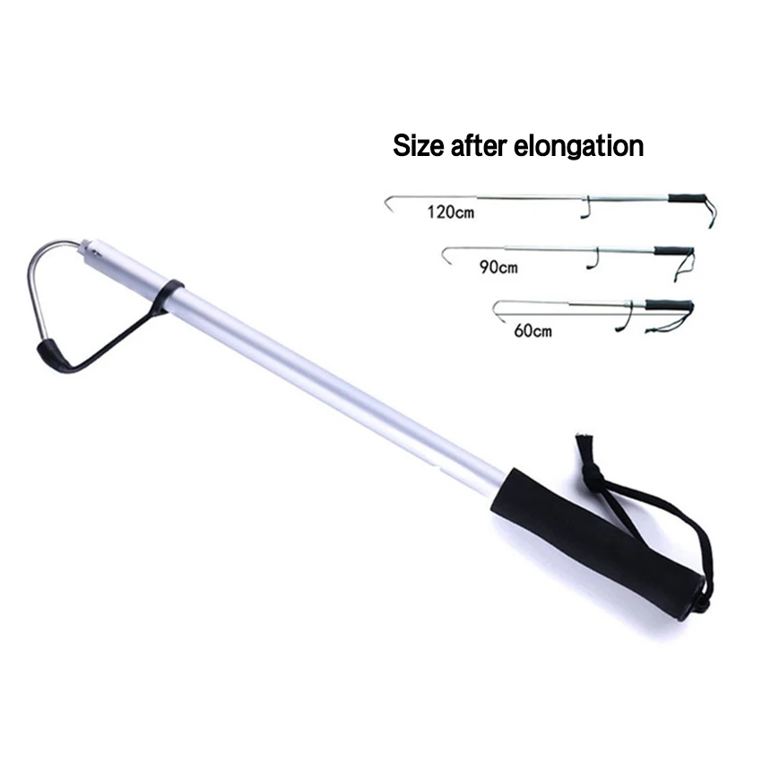 

Fish Rod Stainless Steel Hook Telescopic Fish Hook Aluminum Alloy Hook Fish Tool ice Fishing Supplies Fishing Accessories