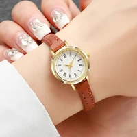 Femmes montres mode petit cadran Roma dames bracelet en cuir montre à Quartz Reloj Mujer filles horloge cadeau 3