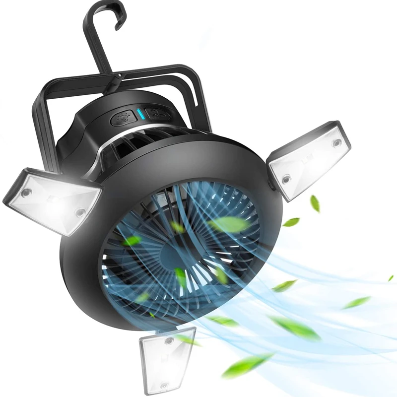 

Портативный светодиодный фонарь для кемпинга с потолочным вентилятором и зарядкой от USB