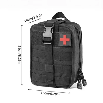 Molle EDC Pouch First Aid Kit Outdoor Climbing Camping Equipment Medicine Storage Bag Hunting Accessories for Hiking Travel Home 6