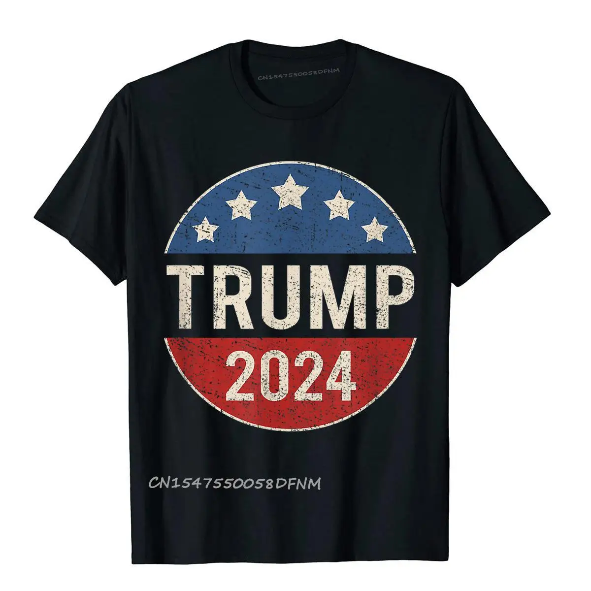Unique Trump 2024 Retro Campaign Button T-Shirt T-Shirt Per Uomo Rife Cotton Simple Style Top T-Shirt