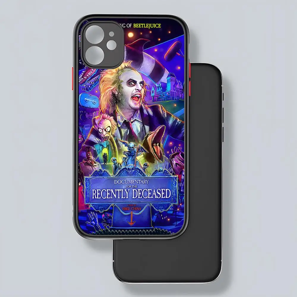 thumbnail image 1 of Funda para teléfono B-Beetlejuice Handbook-es transparente mate para iPhone 12 11 13 Pro Max X XR 8 Plus 16 15 cubierta trasera, 1 of 5