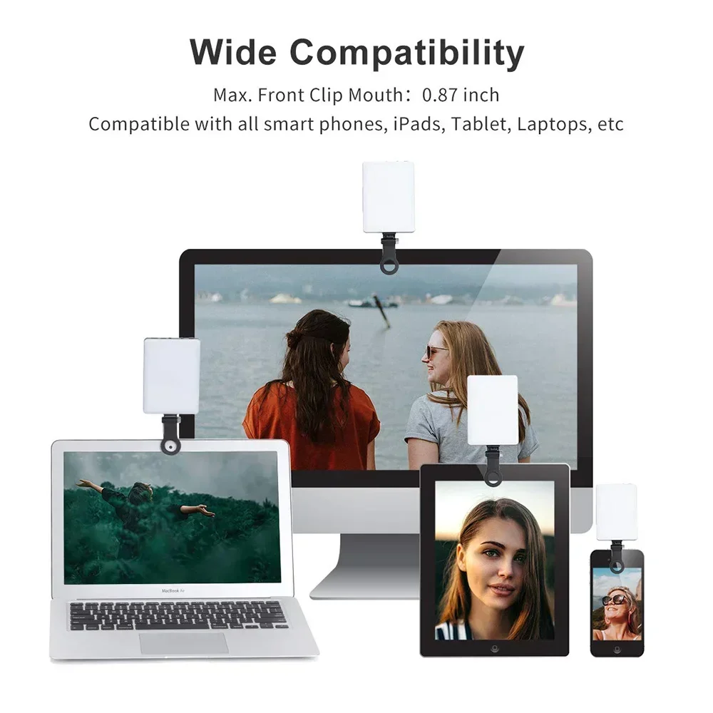 LED Photography Lighting Kit LED Fill Light Mobile Phone Live Broadcast Selfie Video Conference Portable USB Charging Fill Lamp