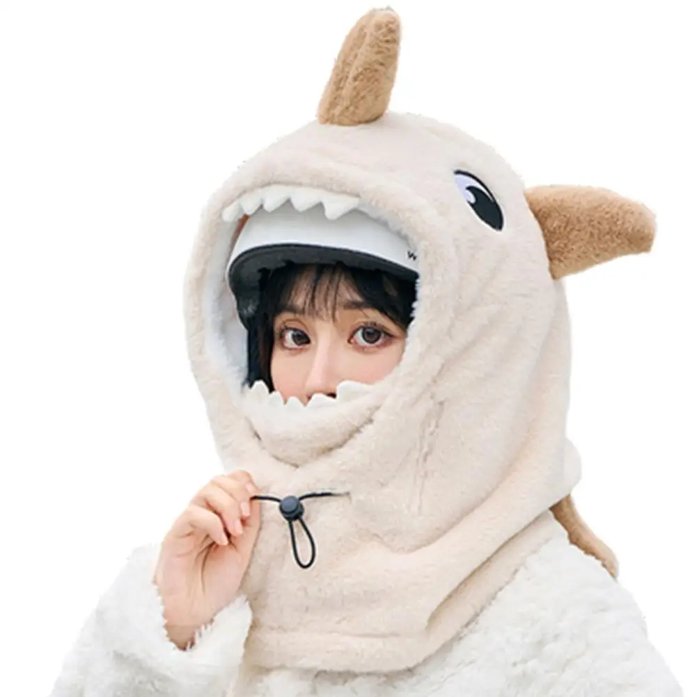 Shark Ski Helmet Cover Winter Warm Comfortable Soft Fleece Skiing Head Winter Outdoor Cycling Neck Warmer
