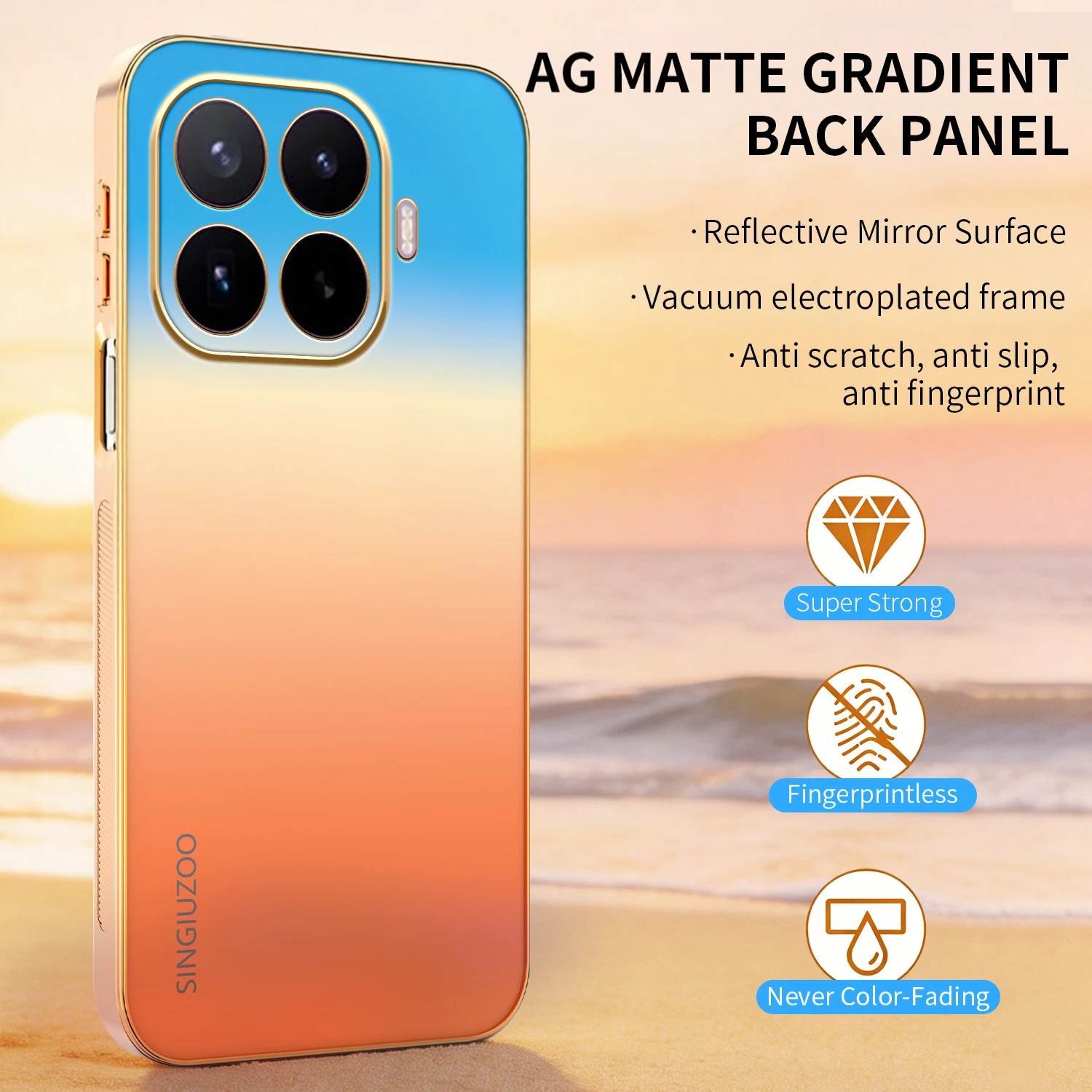 Sunset Gradient Electroplated Color Shockproof Phone Case