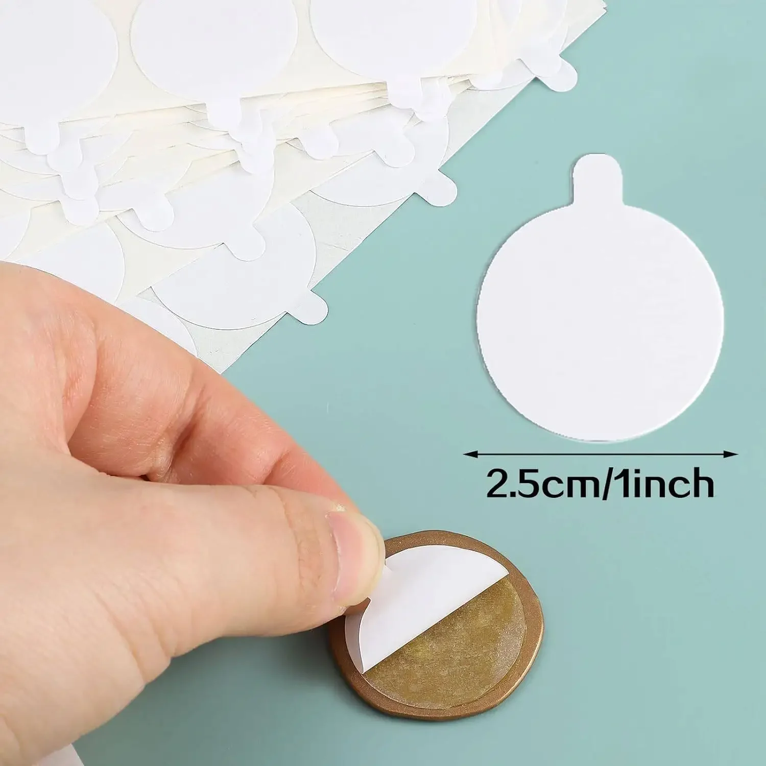1 Inch Double Sided Adhesive Dots Wax Seal Stickers Tack Putty Round Wax Seal Backing Sealing Stamp DIY Craft 120pcs self adhesive stickers adhesive stickers roll packaging stickers packaging stickers