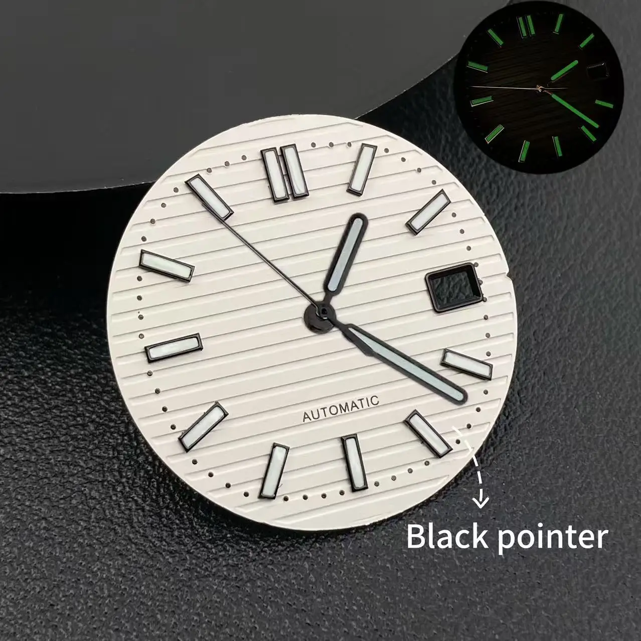 High-Quality 30.2mm Green Luminous Watch Dial with Nautilus Design