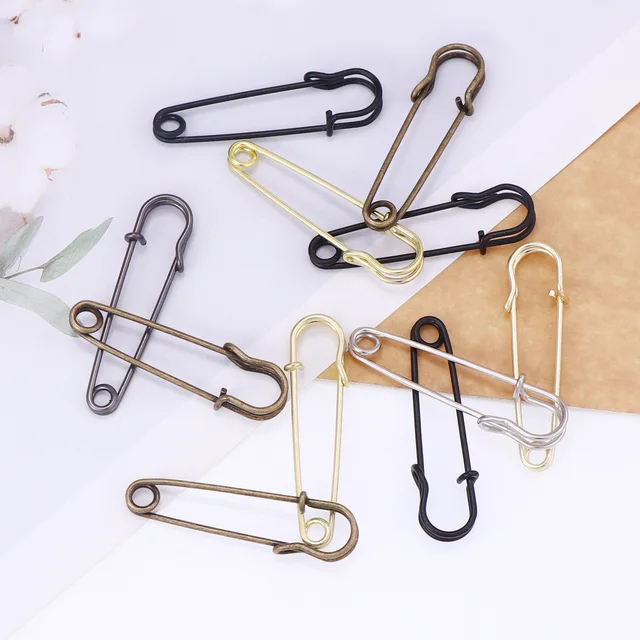 20 Heavy Duty Safety Pins 50MM Spray Painted Iron Safety Pins Clothes Pins  Spring Lock Sewing Pins Fasteners for Jewelry Making - AliExpress