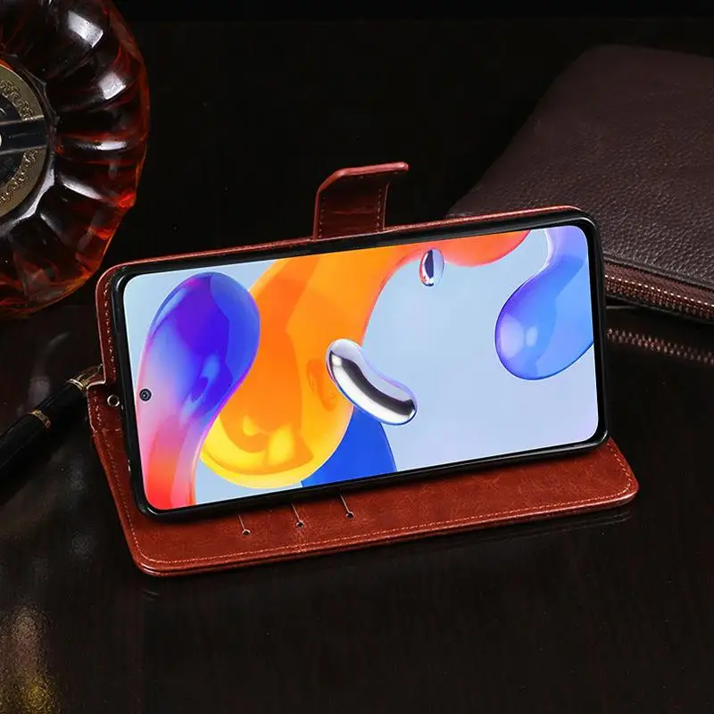 Leather Flip Wallet Case - Elegant Magnetic Closure and Multifunctional Design