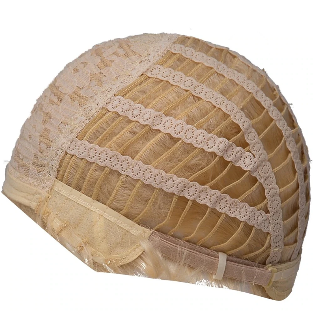 شعر مستعار اصطناعي طويل مموج أشقر مع بانج كبير منت...