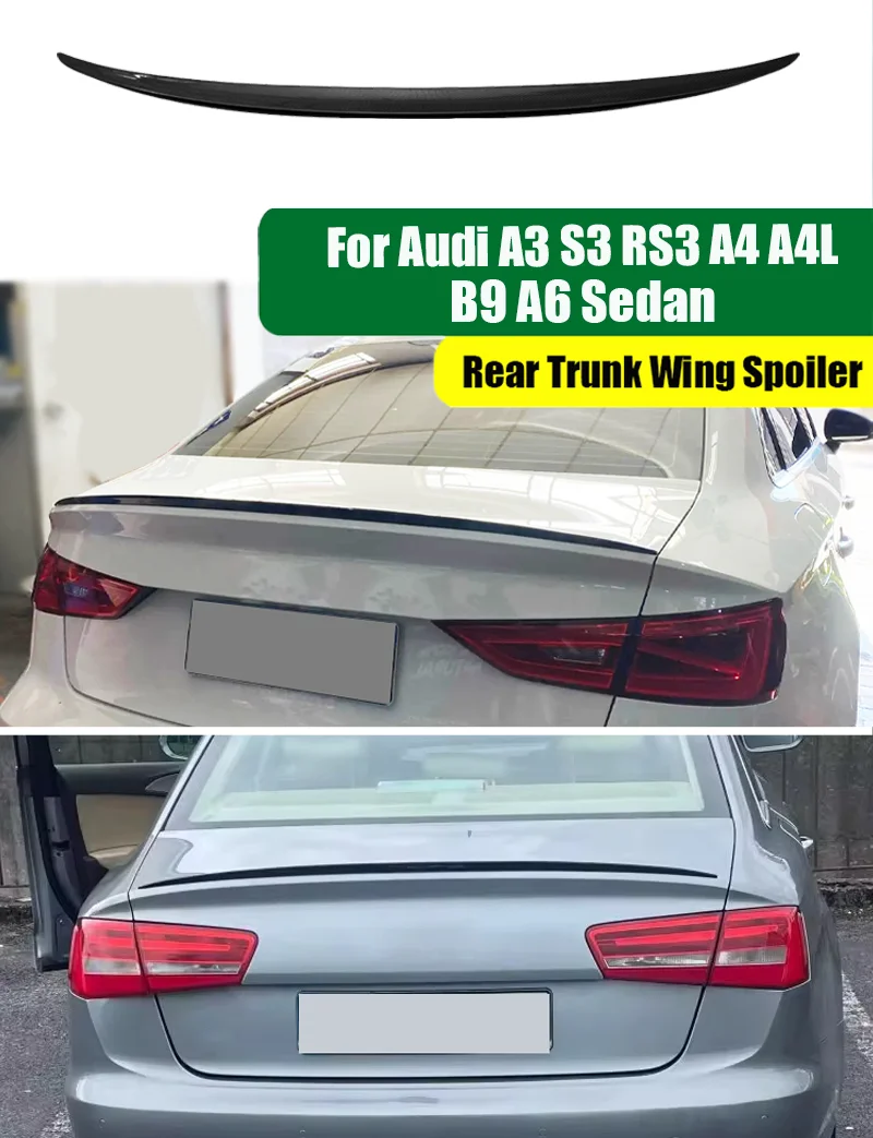 Auto Hinten Schwanz Stamm Deckel Spoiler Flügel Für Audi A3 A3L S3 RS3 A4 A4L B9 A6 Limousine Körper Kits Zubehör – Detail 1