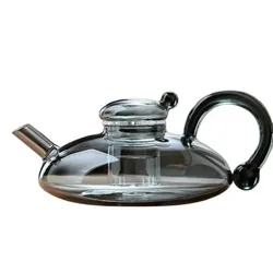 Elegant Heat - Resistant Clear Glass Teapot with Infuser for Loose Leaf Tea - Affordable Luxury for Home & Office (Brown)