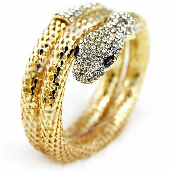 2022 new snake-shaped bracelet punk exaggerated fashion multi-layer full diamond multi-strand snake bracelet 3