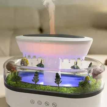 Microlandscape Decor Desktop Humidifier UK 220V Plug Versatile Essential Oil Diffuser 20.6x12x15.5cm for Gym Lightweight Stylish 1