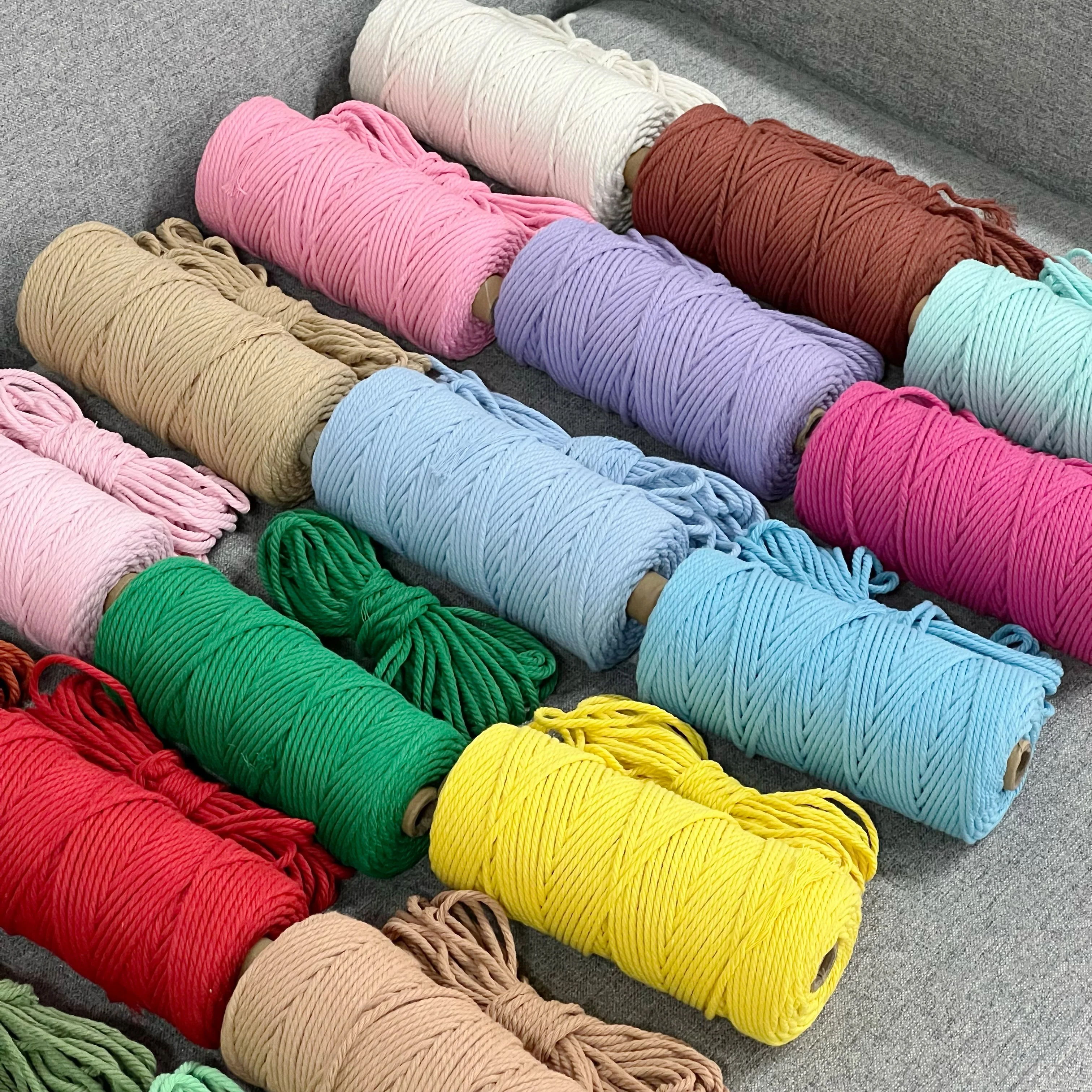  Macrame Cord 3mm x 300 Yards, 100% Natural Cotton Cord Macrame  Rope - Twisted Macrame String Supplies for Wall Hanging Plant Hangers Gift  Wrapping Wedding Decorations : Arts, Crafts & Sewing