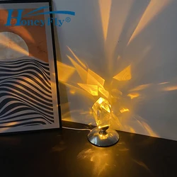 HoneyFly LED Diamond Project Night Lamp 5V 1.5W USB 3 Colors Available Crystal Atmosphere Light Crystal Home Christmas