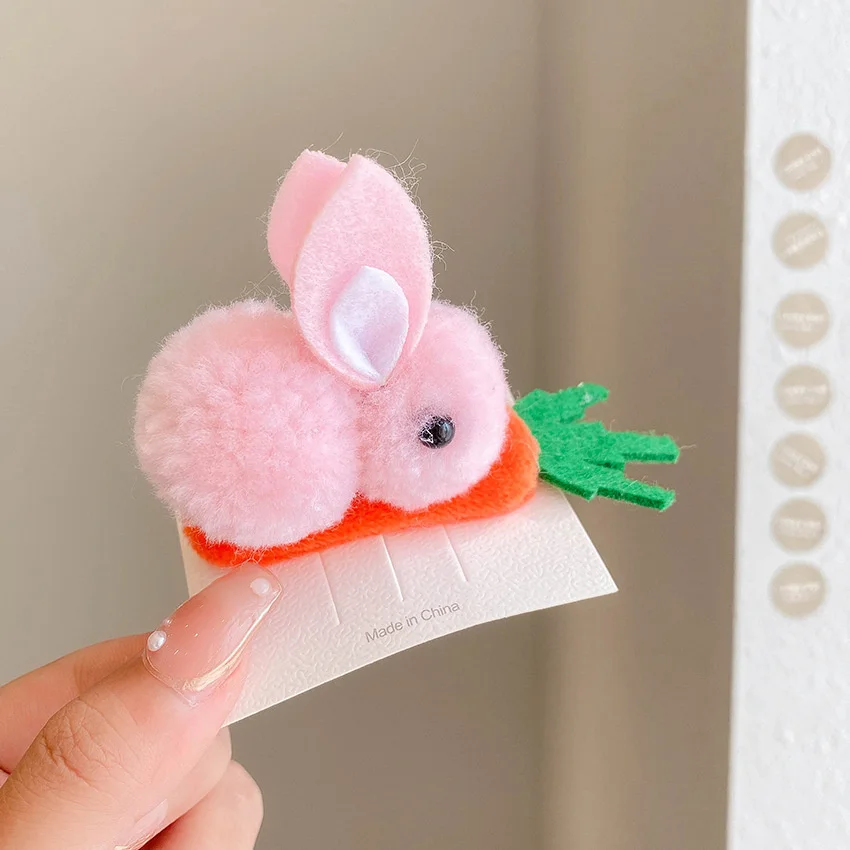 1PCS Neue Stereoskopischen Bunny Baby BB Clips Mädchen Haarnadeln Haar Clips Kinder Nette Headwear Kinder Zubehör – Detail 2