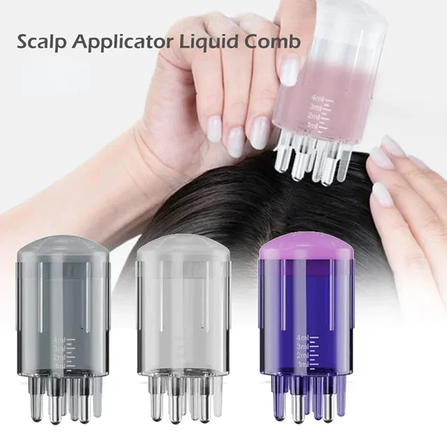 Scalp Applicator Liquid Comb for Hair Scalp Treatment Essential Oil Liquid Guiding Massager Comb Hair Growth Serum Oil Apply