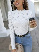 Jaime Embroidery Half Turtleneck Long Sleeve Top 6