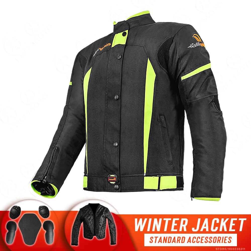 Winter Motorcycle Jackets Pants Trousers moto Waterproof Jackets Suits Men's and female's Reflect Racing 5XL plug size