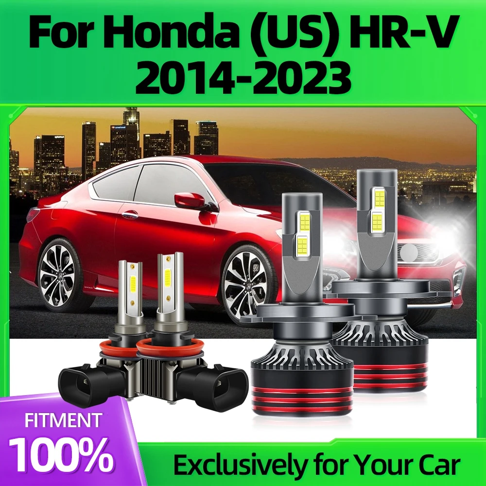 

KINGSOFE LED Headlight Bulbs H4 High Low Fog Light Bright CSP Light Front Car Lamp Accessories Kit For Honda (US) HR-V 2014-2023