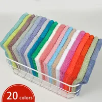20 Colors Handkerchief Towels High Quality Cotton Small Towel Solid Color Soft Thick 34*34cm for Adults Kids Hand Towels toalhas 4