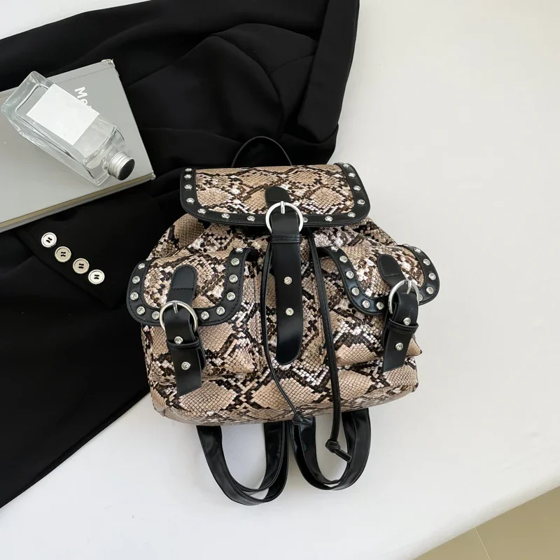 Anti Theft Women Backpack 2025 Motorcycle Shoulder Jecket Bag Travel Large Backpack Fashion Ladies Bagpack School Bags