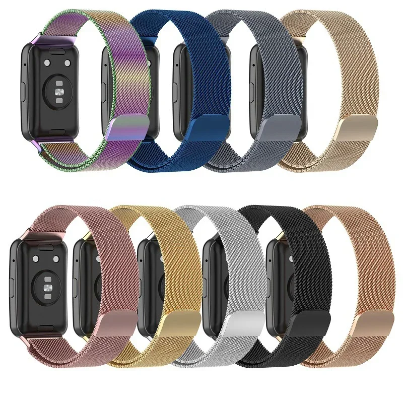 

Ремешок магнитный для Huawei Watch Fit 2, браслет из нержавеющей стали, металлический браслет