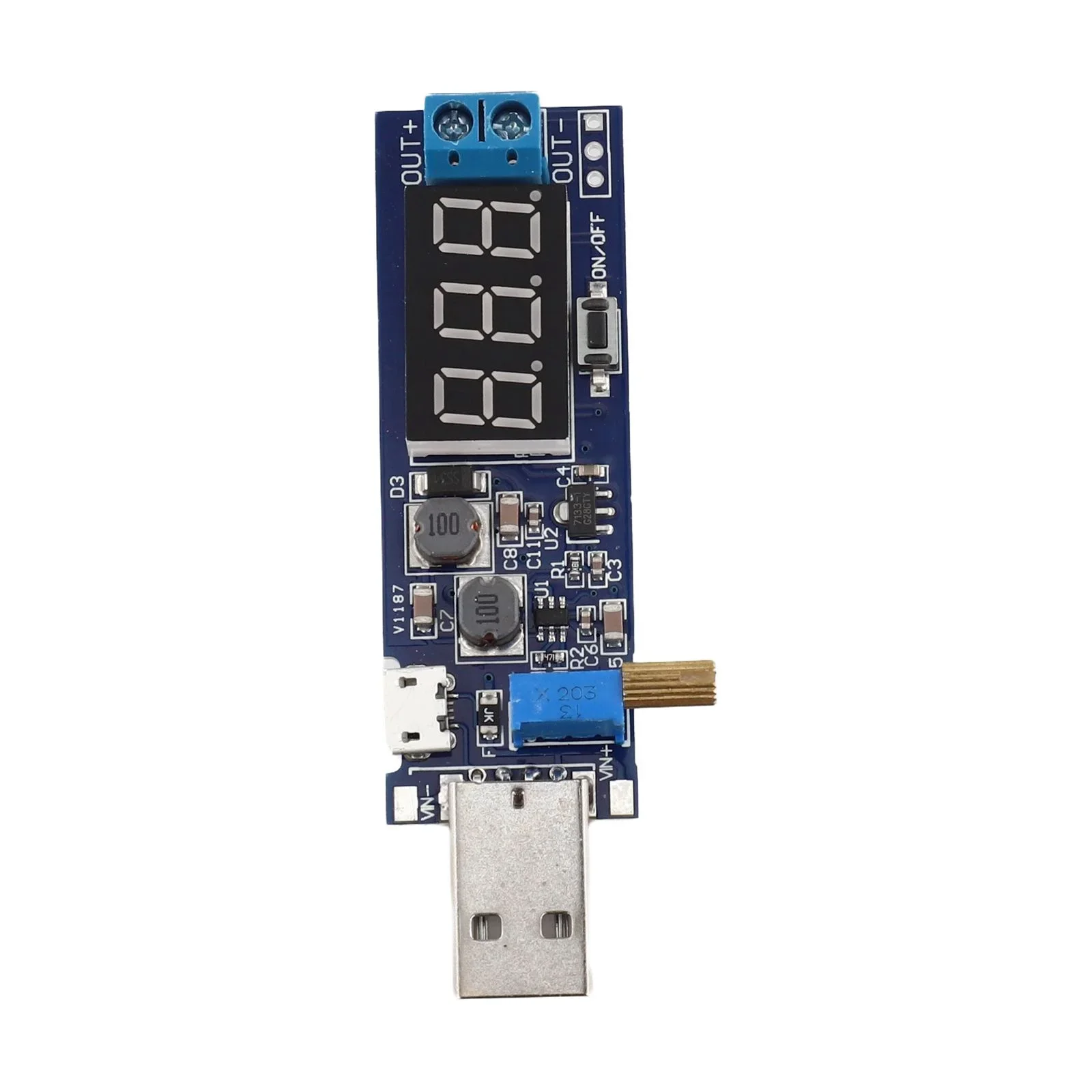 멀티턴 전위차계 전압 조정기 디지털 튜브 디스플레이 입력 전압 3.5V-12V 조정 가능한 전원 공급 장치 모듈