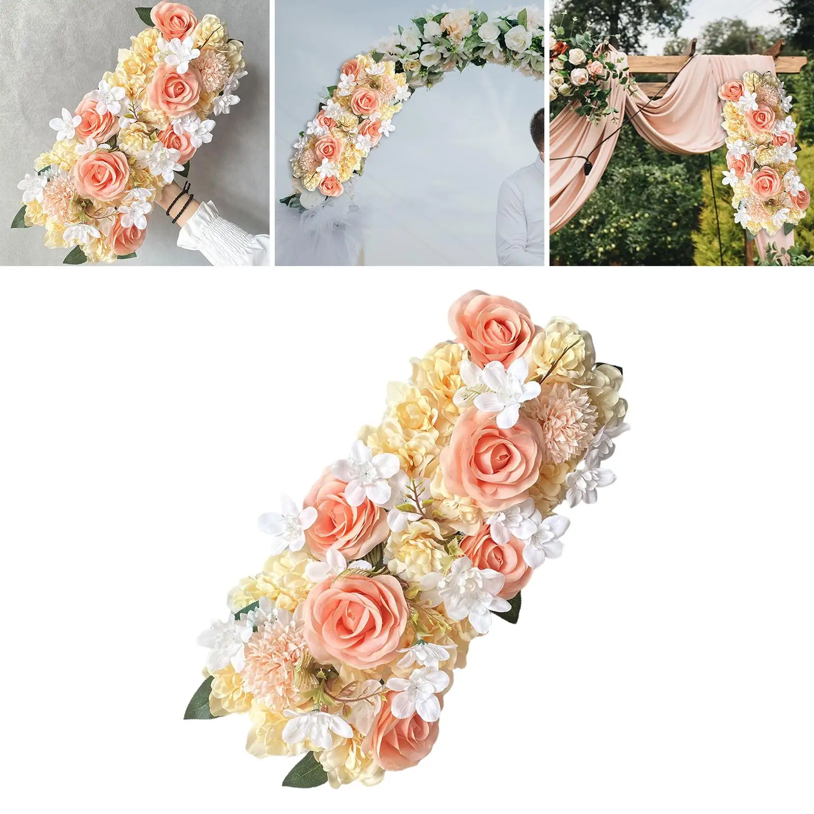 Realistic Flower Wall Panels DIY Arch Flower Row Floral Backdrop Artificial