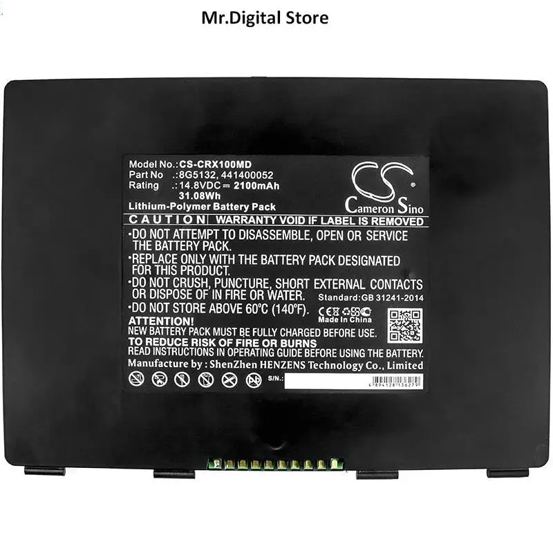 

Cameron Sino 2100mAh Battery 8G5132, 441400052,SPAC1432 for Carestream DRX-1, DRX-1 System Imager 450 , DRX-1 System Imager 465