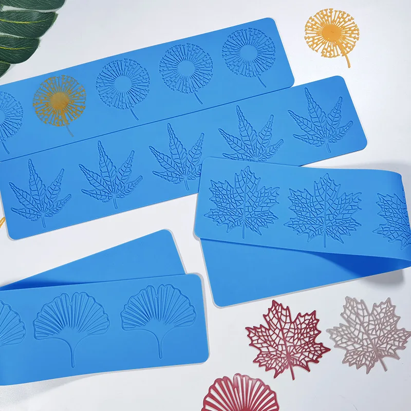 Leaf Lace Silicone Mold Set for Creative Baking and Chocolate Crafting