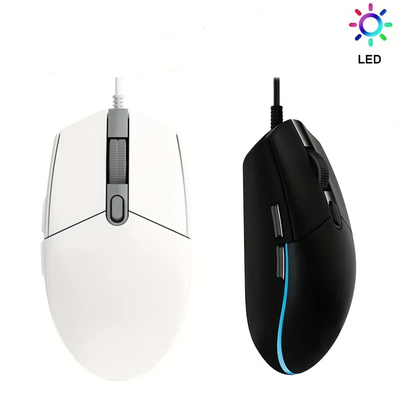 Проводная игровая мышь Lightsync 800/1200/1600 точек на дюйм с оптическим эффектом RGB мышь 6 программируемых кнопок для ноут...